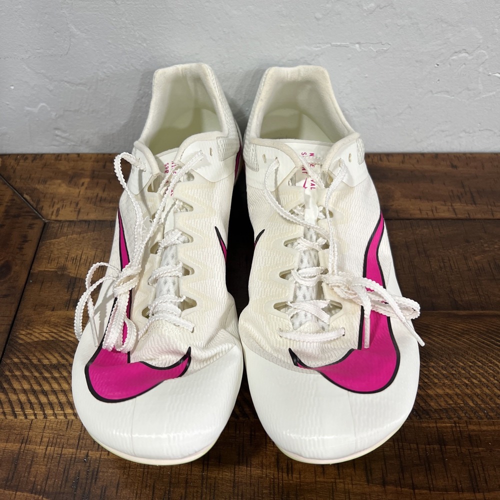 Nike Zoom Rival Sprint Track Spikes Size 14 DC8753-101 White Pink NO Spikes